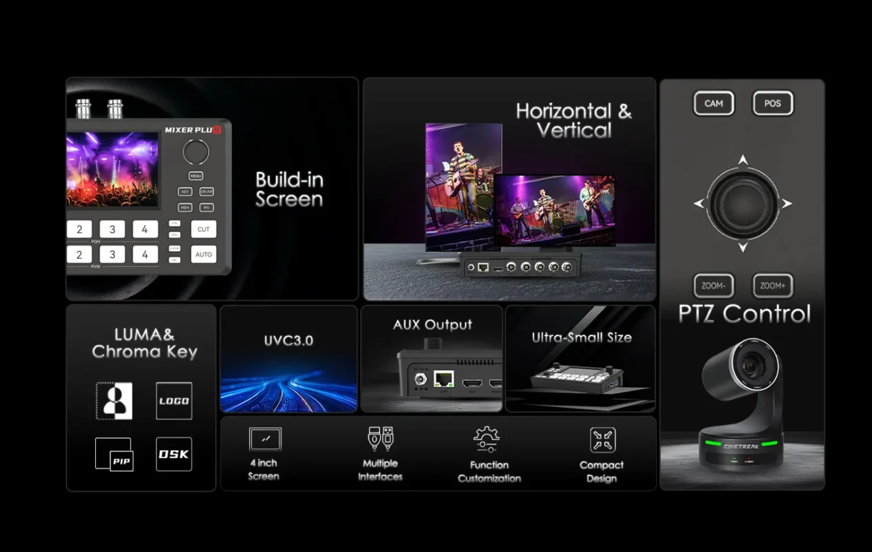 Mixer Plus - Video Switcher ราคาถูก ระดับมืออาชีพขนาดพกพา
